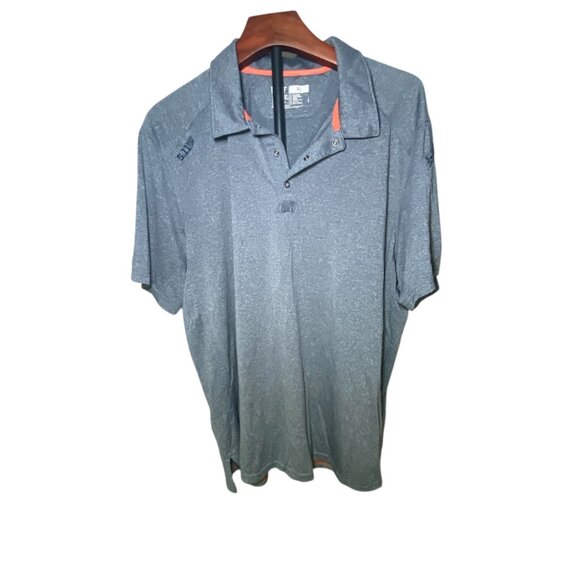 5.11 Tactical Performance Short Sleeve Polo Shirt Heather Gray Moisture-Wicking - Picture 1 of 3